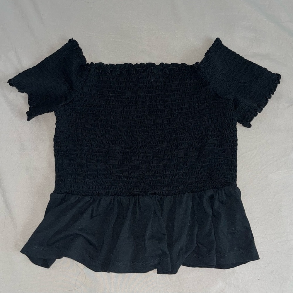 Off the Shoulder Black Blouse